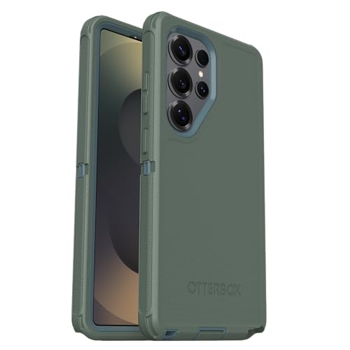 Image of OtterBox Samsung Galaxy S25 Ultra (Only) - Defender Series Case - Atlantic Pines (Green) - Rugged & Durable - with Port Protection - Wireless Charging Compatible