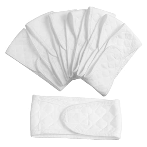Image of Healifty Baby Belly Band Soft Cotton Infant Newborn Belly Wrap Umbilical Cords Umbilical Hernia Belt for Baby 8Pcs Square Style