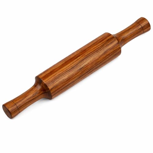 Image of Wooden Belan for Roti | 12 Inch Sheesham Wood Rolling Pin | Smooth Surface Chakla Belan Set Compatible | Durable Atta Roller for Kitchen | Handmade Premium Finish