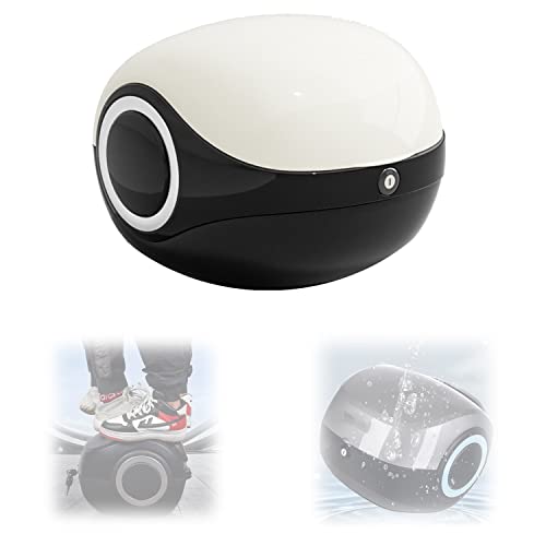 バイクボックス トップケース 35Lバイク用 リアボックス 防水/防振 バイクケース キーロック可能 取付ベース付 リアボックス フルフェイス収納可能 ヘルメット入れ (Color : Beige colour)