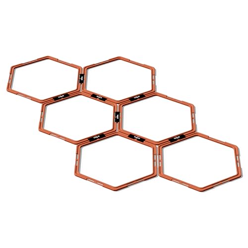 Anneaux hexagonaux d'agilité vert fluo pour l'entraînement des jambes
