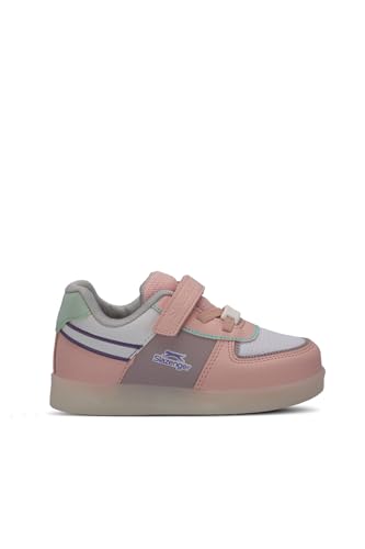 Slazenger PERLE Kız Çocuk Sneaker Ayakkabı Beyaz/Pembe, 23, SA15LF012K, Beyaz/Pembe, Kız çocuk