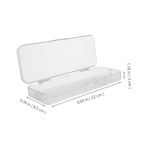 Boîte à crayons transparentes incassable et empilable avec couvercle de sécurité