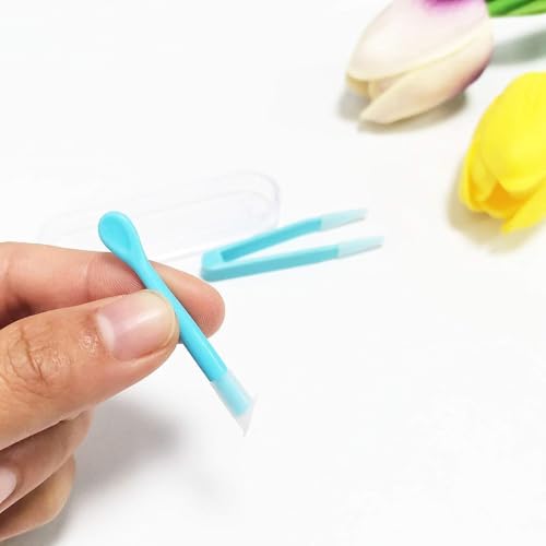 Blue Contact Applicator, Contact Lens Remover Tool, Inserter+Tweezer with Soft Tip, for Contact Lens Cases Health and Household, Contact Lens Cases - Image 3