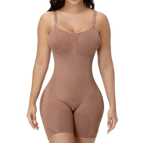 Image of SHAPESHE Shapewear for Women Faja Colombianas Moldeadoras Seamless Bodysuit | Built In Underwire, Short with Nipple Cover,Anti-slip Silicone Strips, Zipper Closure, Tummy Control, Butt Lifting,