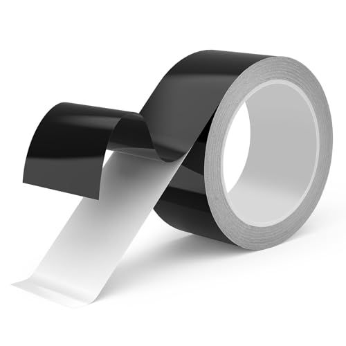 Image of Blackout Tape 2inch x 66Feet 100% Full Black Out Masking Tape, Light Blocking Sticker for Electronics, Cover LED Indicator, Shielding Glare, Window Shading, Lamp Strips Shade, Backlight Sheet Dimming