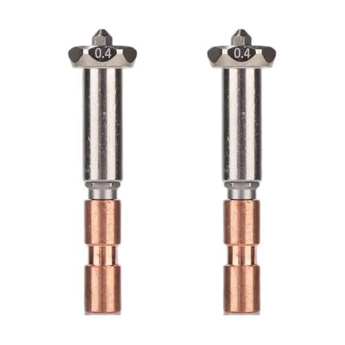 2pcs 0.4mm Integrated Nozzle, Upgraded Removable Quick Release Printer Nozzle Print Head Hot End Replacement for Anycubi