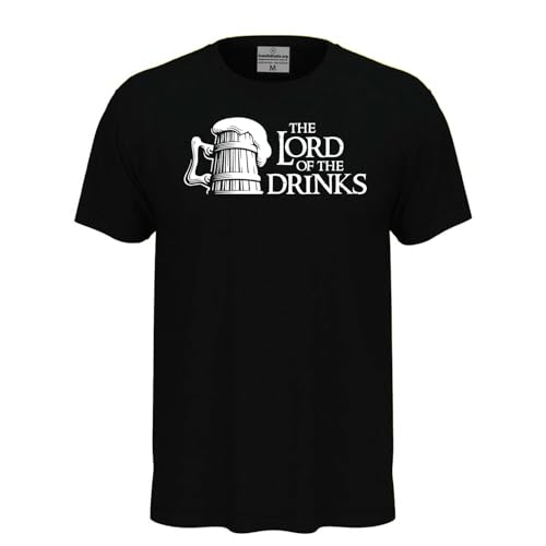 Klassisches T-Shirt Halbarm Wein Café Kleider Arbeit Bar Restaurant Biergarten Geschenkidee Farbe Schwarz Größe XXXXXL, Schwarz , 5XL