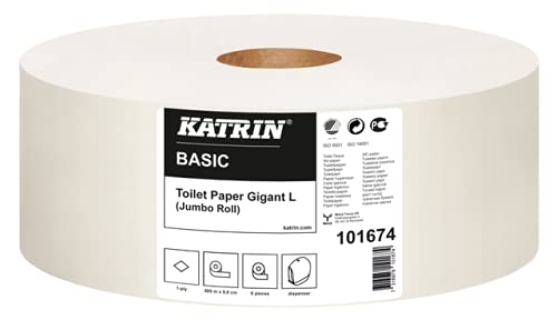 Papel higiénico Katrin Basic Gigant L, natural, 9,8 cm x 585,0 m, 1 capa