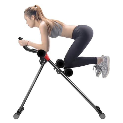 Máquina Abdominales Multifuncional Gym, Ejercicio en Casa 150kg Carga Máxima, Ensamblaje Fácil y Monitor LCD, Máquina Gimnasio para Musculación y Pilates
