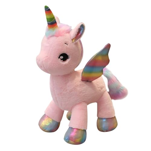 Image of Tickles Cute Rainbow Unicorn Horse Soft Stuffed Plush Animal Toys for Kids Boys & Girls Birthday Gift (Color: Pink Size: 30 cm)
