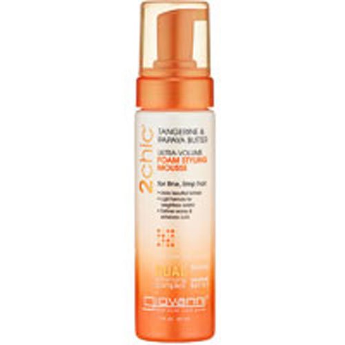 Giovanni Cosmetics 2chic Ultra Volume Tangerine and Papaya Butter Foam Styling Mousse, 7 oz (Pack of 4)