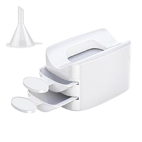 Bandeja de polvo para remojar – Caja de reciclaje en polvo para uñas | Estuche Reciclaje Decoraciones Piedras Preciosas Rhinestone Herramientas de uñas Remojo, Accesorios de manicura para el hogar y