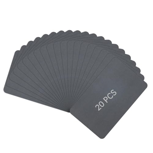 20pcs Blank PVC Cards for ID Badge Printers, 15 mil Thickness Plastic Cards, Compatible with Most Photo ID Badge Printers (Gray - Frosted Version)