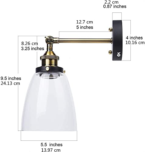 XLHEE Europese Design Eenvoudige Glazen Lampen En Lantaarns Industriële Vintage Blaker Verstelbare Metalen Retro… - Afbeelding 5