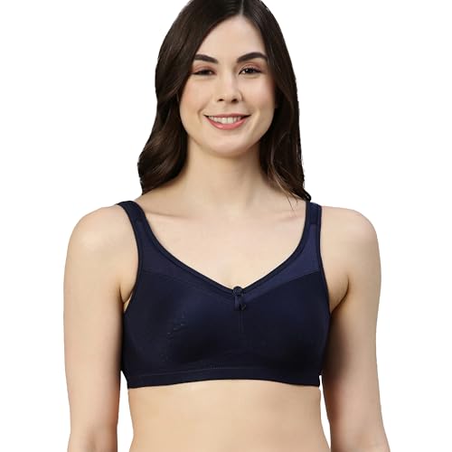 Image of Enamor Hidden X-Frame and Smoothening Women's Full Support Everyday Bra - Jiggle Control, Non Padded, Wirefree, Full Coverage - FB12 (Available in Plus Sizes)