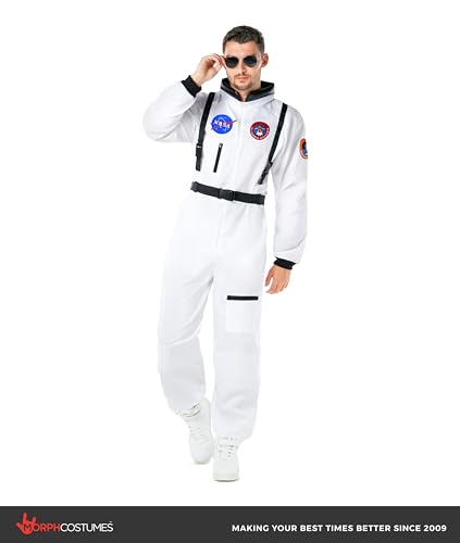 Morph Astronaut Costume Adult, Space Suit Men, Mens Halloween Costume Astronaut Suits, Nasa Costumes Adult