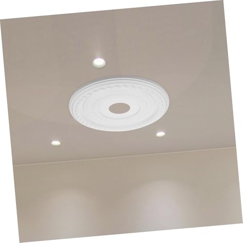 Medallón de techo elegante HANABASS de PU blanco para lámparas 5