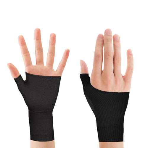 NiceBest Guantes Artrosis Manos, Muñequera Tunel Carpiano para Hombre y Mujer, Férula Pulgar para Rizartrosis, Muñequeras gym Adecuado para Soporte de Muñeca y Tendinitis(Nero S)