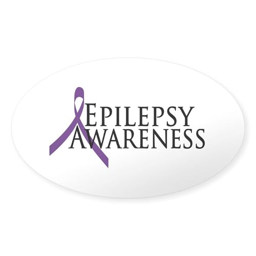 CafePress Epilepsy Awareness Ribbon Oval Sticker Oval Car Bumper Sticker