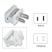 Aniai (25) Pack Vampire Plug, Slip and Slide Plug Add,Extension Cord Ends Male and Female, Replacement Electrical Plug 2 Prong, SPT-1 Wire (spt1 Female, White)