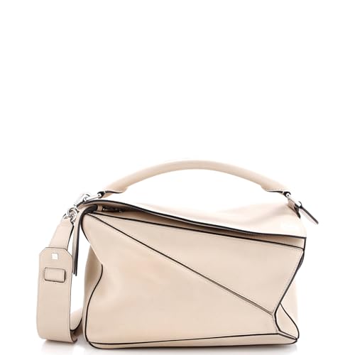 Pre-Loved Puzzle Bag Leather Medium, Neutral