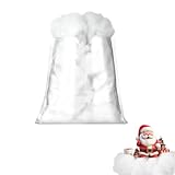 150 g nieve artificial decorativa para Navidad, algodón perlado suave y esponjoso para árbol, suelos y paisajes invernales, reutilizable y fácil de moldear