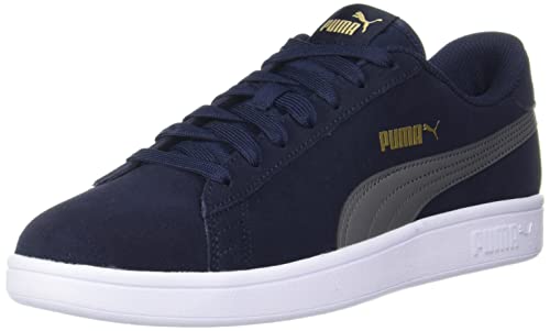 Puma Smash V2, Zapatillas Unisex Adulto, Azul New Navy/Castlerock Team Gold, 44 EU