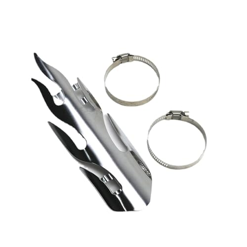 Protector térmico para tubo de escape de moto con diseño de llama y aislamiento de calor 2