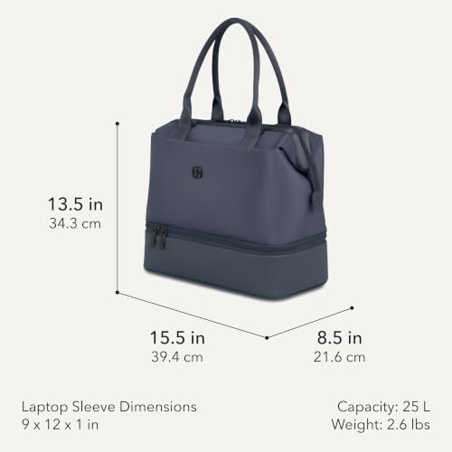 Image of SWISSGEAR Signature Hardside Expandable Carry-On Spinner & Mini Weekender Tote Set, ABS Construction, TSA-Friendly Lock, Navy, 2-Piece Set (19-Inch /Mini Weekender Tote)