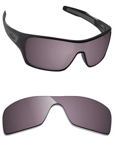 Image of Alphax Gray Chrome Mirrored Elite Polarized Replacement Lenses for Oakley Turbine Rotor OO9307 Sunglasses