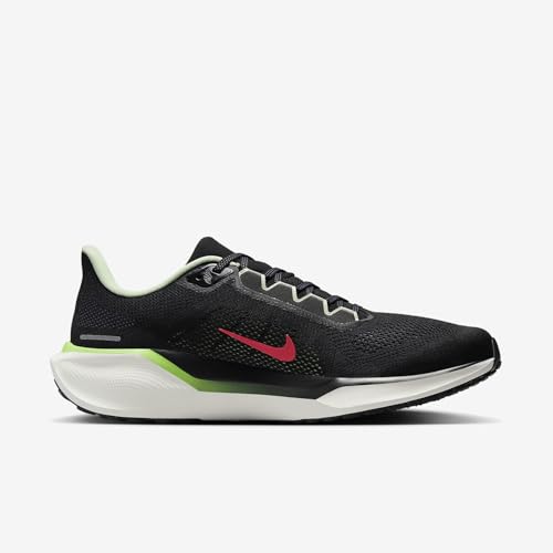 Nike Pegasus 41 Men's Road Running Shoes (HJ9062-010, Black/Scream Green/New Orchid/Bright Crimson) Size 11.53