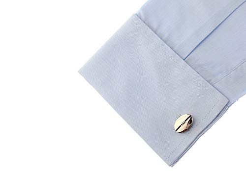 Set de Mancuernillas Ovaladas para Hombre Daesar Plata miniatura 4