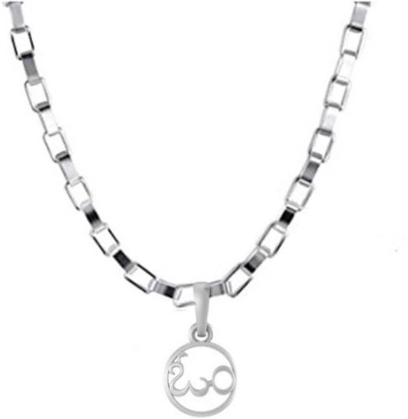 Pendentif en argent sterling OM avec sa chaîne vénitienne à offrir en cadeau