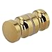 Zinc Alloy Bathroom Shower Door Knob Chrome Plated Glass Door Handle 30mm Single Hole Pull Aluminum Alloy Knob Sliding Door Pull for Bathroom Cabinet Wardrobe Drawer Kitchen(Gold)