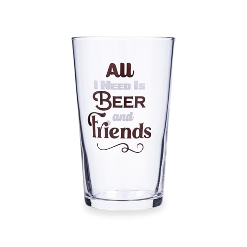 Luminarc Bicchieri da birra 50 cl, set da 6, con frase decorativa, adatti per lavastoviglie