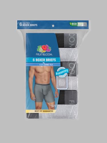 Image of Fruit of the Loom Men's Coolzone Boxer Briefs, Moisture Wicking & Breathable