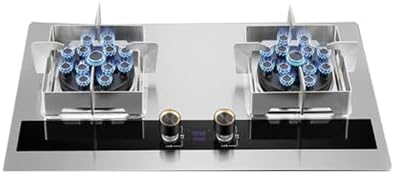 High-Power Dual-Burner Gas Stove with 180-Minute Timer & Flameout Protection, Countertop & Built-in LPG Models for Efficient Cooking