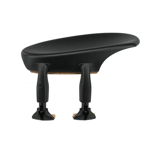 Barbada Wittner, barbada lateral violín 4/4, plástico de alta tecnología, anatómicamente diseñado, probado para alergias, con destornillador, negro, Made in Germany, 250111