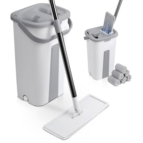 VOUNOT® Set Mocio Lavapavimenti e Secchio Strizzatore 2...