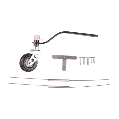 Colaxi Carbon Fiber Landing Gear Tail Wheel Assembly with Screws 1.25inch Wheel Parts Kits for Adults for RC Airplane Model Aircraft, 26CC