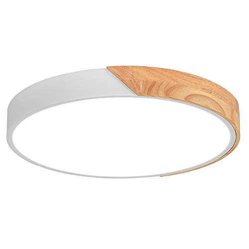 Henglan Ceiling Light, LED Ceiling Lamp Fixture for Living, Bedroom, Kitchen, Hallway, Bathroom, Stairwell，3 Color Temperatures Adjustable Modern Minimalist Ceiling Lighting (White, 15.7")