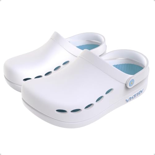VKTRY Recovery Clogs, Cushioning EVA Foam Womenhite Men8.5-9/Women9.5-10