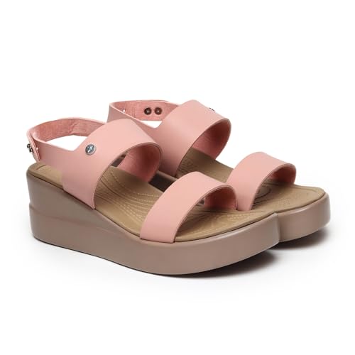 Image of YOHO Bliss Platform Heel Sandals for Women | Orthopedic Cushioned Footbed Footwear | Comfortable Open Toe Wedges | 006