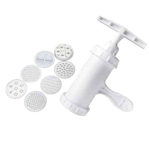 healvian 7個 家用小型手動製麺機 厚さ可能種モールド付き キッチン用面条机 手軽に麺作り 家用圧面器