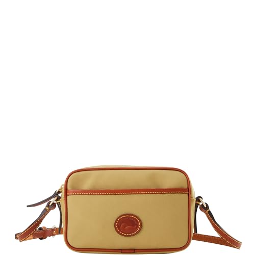 Dooney & Bourke Bolso bandolera de nailon para cámara, color marrón