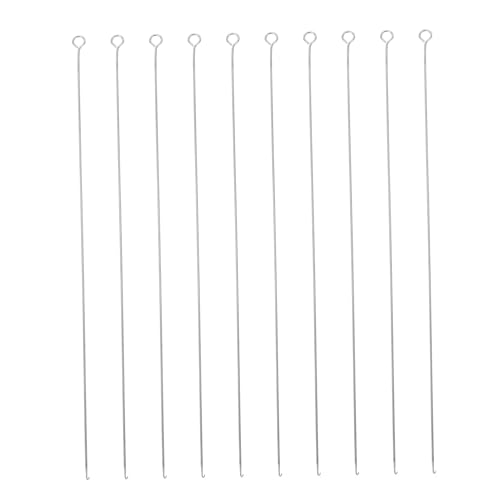 WRITWAA 10 Piezas Herramientas de Acero para Enhebrar Cuentas de Agujas Finas Resistentes la Corrosión para Accesorios de Pulseras DIY Casa
