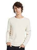 TOM TAILOR Denim Hombre Jersey de punto con estructura 1016090, 26122 - Oat Milk Melange, M