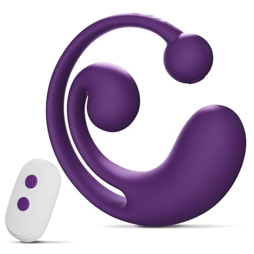 Tracys Dog Vibrator for Women - Hands-Free Dual Stimulator with Clitoral G-Spot Vibration Body-Hugging Fit Remote Control 9 Modes Waterproof Rechargeable Adult Sex Toys for Solo & Couples Piko