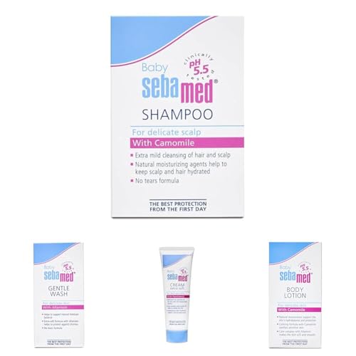 Image of Sebamed baby shampoo 50 ml, baby wash 50 ml, baby cream 50 ml & baby lotion 50 ml (Travel Pack)